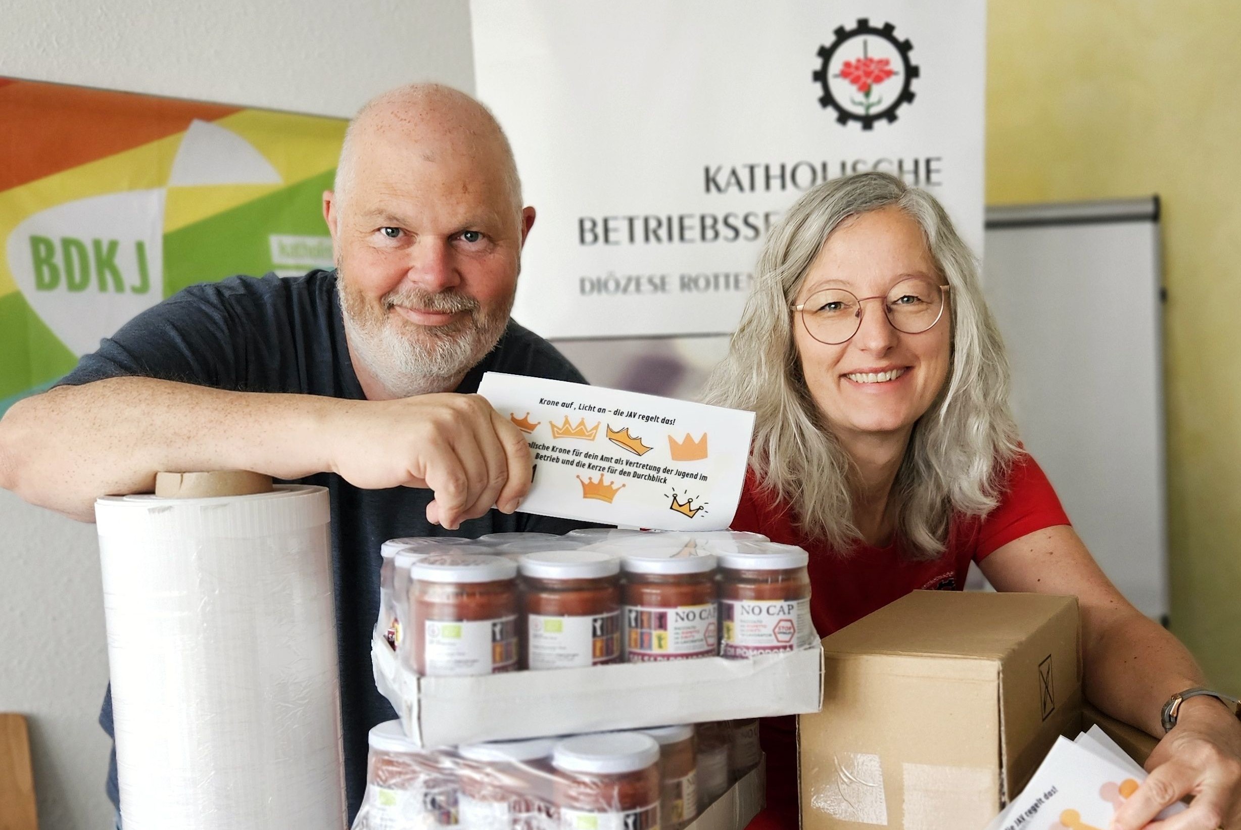 Pasta-Box als Dankeschön für neugewählte JAV